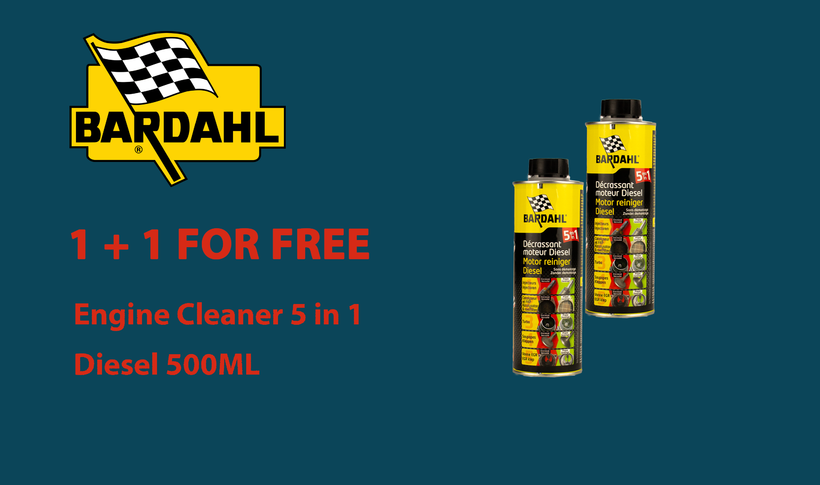 Bardahl Engine Cleaner 5 In 1 Diesel 500ML <p> 1 + 1 for free