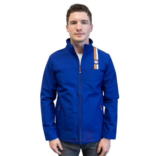 Gulf Softshell Blue Logo + Stripe Chest M - 1