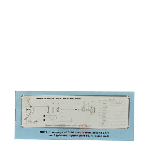 Antifreeze lever pump (P-490S) - 2