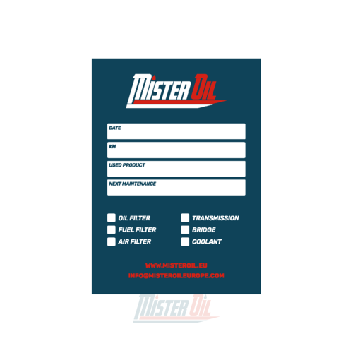 MisterOil Oil Change Sticker
